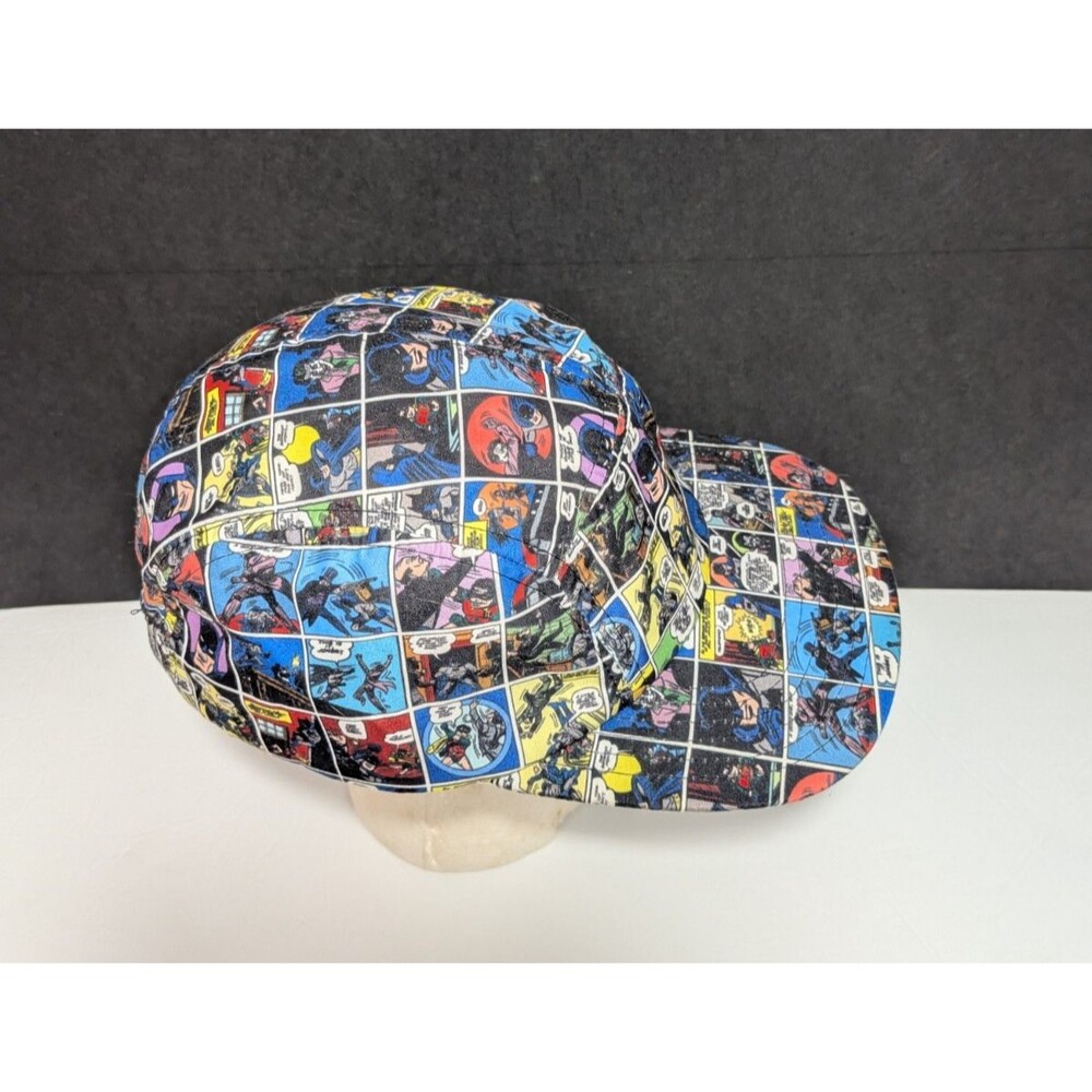 Batman DC Comics Hat Cap Comic Strip Flat Bill Camper Snapback All Over Print